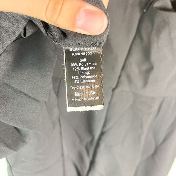 Black Halo NWOT Brew One-Shoulder Jumpsuit Black Size 4 - Picture 6 of 7